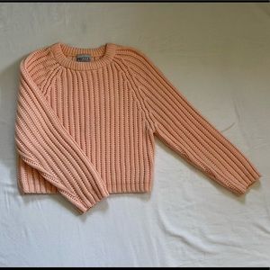 Vintage Crewneck Knit Sweater - Medium Peach/Pink - Prezzia